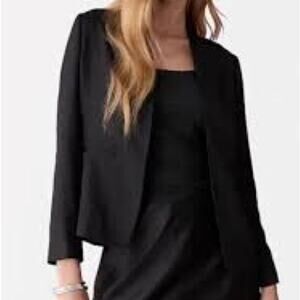 J. Crew Black Going Out Blazer Gramercy Twill Polished Jacket Sz 14 NWT